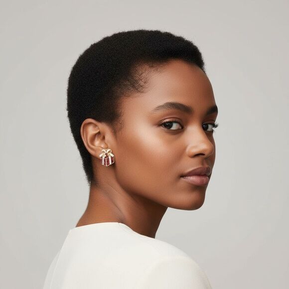 J.Crew Holiday Stud Earrings 3-Pack – Gold Plated Festive Gift Set NWT - Picture 4 of 4